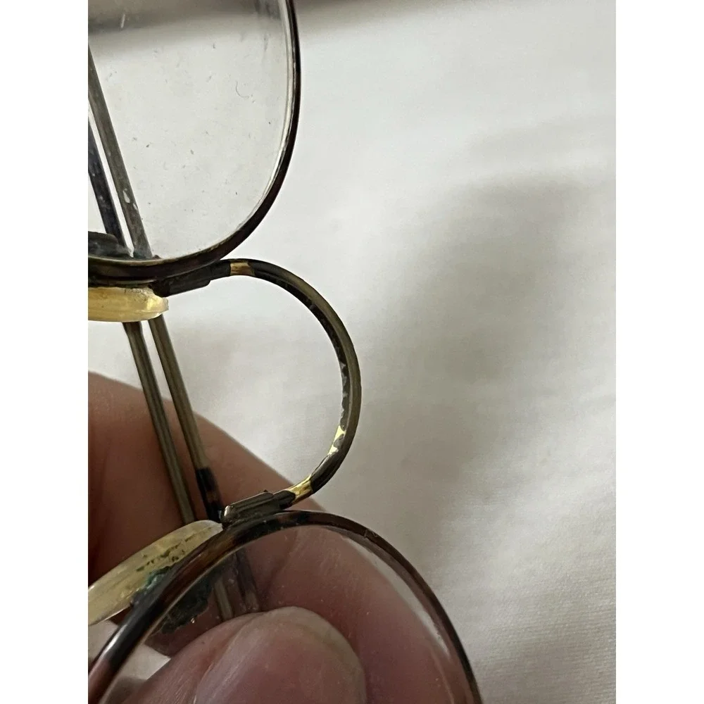 Marchon Brown and Gold Eyeglasses Frames Made in Japan 145mm